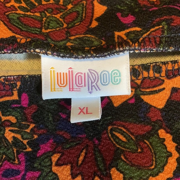 LulaRoe Fall Patterned Pencil Skirt, Size XL - Picture 4 of 5